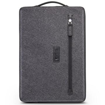 Husă pentru laptop Qialino din nano-textil rezistentă la apă cu mâner - 15" - Gri
