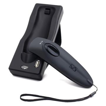 R40 Scanner wireless de coduri de bare 2D cu bază de încărcare - Bluetooth, 2.4GHz - Negru