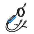 Cablu de testare RELIFE XA7 2-în-1 cu încărcare rapidă USB-C și afișaj digital - Negru