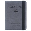 Portofel Călătorie / Suport Pașaport Blocare RFID - Gri