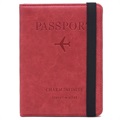 Portofel Călătorie / Suport Pașaport Blocare RFID - Roșu