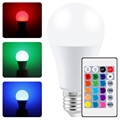 Bec LED RGB Cu Telecomandă - 10W, E27 - Alb