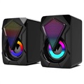 Boxe Stereo RGB Gaming X2 - 2x3W - Negru