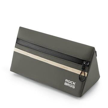 ROCKBROS 1.3L geantă triunghiulară pentru bicicletă, geantă din poliester pentru depozitare pentru bicicletă - verde armată