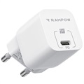 Încărcător Rapid USB-C Rampow RBA34 20W - iPhone 13/iPhone 12 - Alb