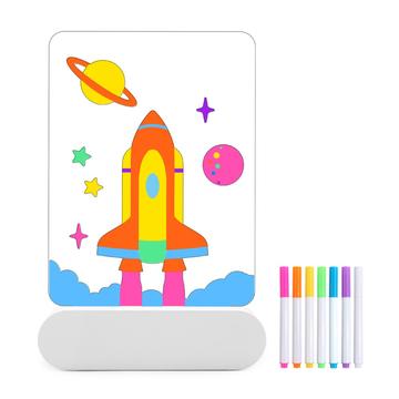 Tablă de desen cu LED-uri reîncărcabilă cu 7 pixuri colorate