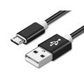 Reekin Cablu împletitură din nylon împletitură USB / MicroUSB - 1m - negru