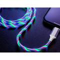 Cablu MicroUSB LED RGB plutitor Reekin - 1m, 2A