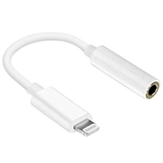 Reekin Adaptor audio Lightning la jack de 3.5mm - 10cm - alb