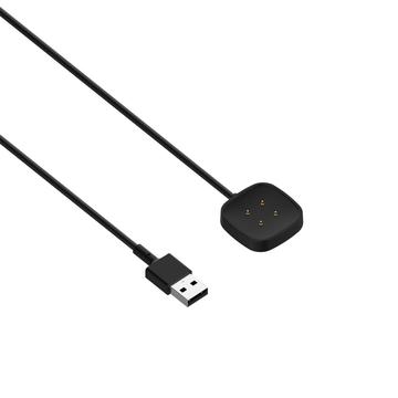Cablu de încărcare de rezervă pentru Fitbit Versa 4/Versa 3/Sense/Sense 2/Ace LTE - Negru