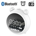 Boxă Bluetooth Retro Cu Radio FM Radio Și Ceas LED Cu Alarmă JKR-8100 (Ambalaj Deschis - Satisfăcător) - Alb