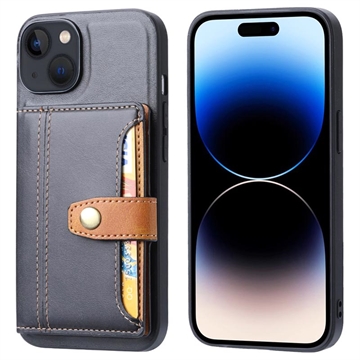 Husă cu Portofel iPhone 15 Plus - Retro Style