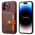 Husă cu Portofel iPhone 15 Pro Max - Retro Style