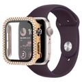 Husă cu Sticlă Temperată Rhinestone Decorative - Apple Watch SE (2022)/SE/6/5/4 - 40mm