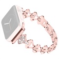 Brățară Rhinestone Fan-shaped - Apple Watch Ultra 2/Ultra/10/9/8/SE (2022)/7/SE/6/5/4/3/2/1 - 49mm/46mm/45mm/44mm/42mm - Roz