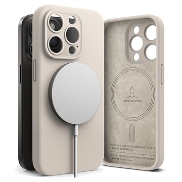 Husă iPhone 15 Pro Max - Ringke Liquid Silicone MagSafe - Piatră