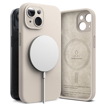 Husă iPhone 15 - Ringke Liquid Silicone MagSafe - Piatră