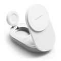 Încărcător wireless magnetic pliabil 3-în-1 Ringke QI2.2 25 W - Compatibil cu MagSafe - Alb