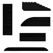 Robot aspirator de ușă Step Ramp pentru Roborock, Roomba, Xiaomi, Ecovacs - Negru