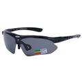 RockBros Ochelari de ciclism polarizați cu 5 lentile - Negru
