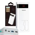 Romoss Sense 8P+ Power Bank 30000mAh cu afișaj LED - 2xUSB-A, USB-C - Alb