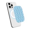Suport rotund pentru telefon cu ventuză din silicon MagSafe – Albastru deschis