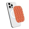 Suport rotund pentru telefon cu ventuză din silicon MagSafe – portocaliu