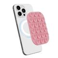 Suport rotund pentru telefon cu ventuză din silicon MagSafe – roz
