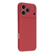 Husă Plastic Cauciucat iPhone 18 Pro Max - Roșu