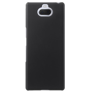 Carcasa din plastic cauciucat pentru Sony Xperia 10 - neagra