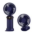 Mini-ventilator portabil pliabil S1 cu afișaj LED și 5 trepte de viteză - Albastru