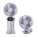 Mini-ventilator portabil pliabil S1 cu afișaj LED și 5 trepte de viteză - Violet