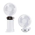 Mini-ventilator portabil pliabil S1 cu afișaj LED și 5 trepte de viteză - Alb