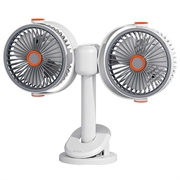 Ventilator portabil cu două capete și clemă S19, cu 5 viteze