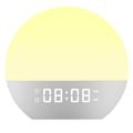 Ceas cu alarmă de noptieră SH08 cu lumină LED cu culori ambientale, zgomot alb și radio FM