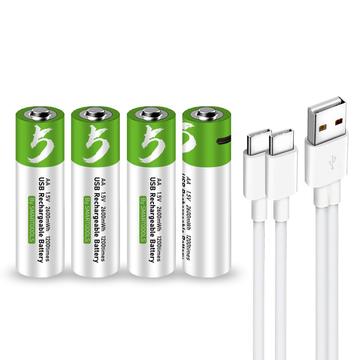 SMARTOOOLS Litiu USB-C Baterie reîncărcabilă AA - 1700mAh - 4 buc.
