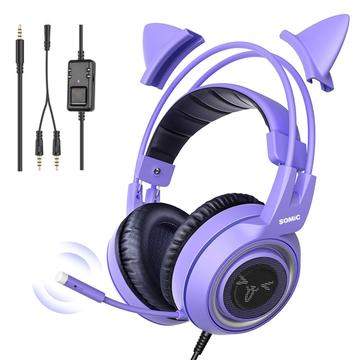 SOMIC G951S E-Sports Gaming Headphone 3.5mm Wired Over-Ear Headset - Violet