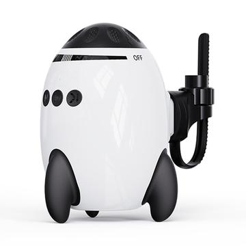 SR10 Cărucior portabil pentru copii în formă de rachetă, balansoar cu cântece de leagăn - alb