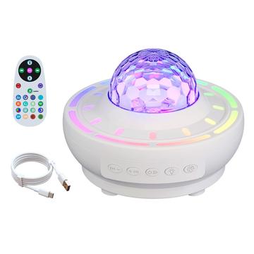 SSL001-C Lampă portabilă cu proiector de stele și difuzor Bluetooth - alb