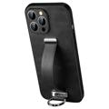 Husă Hibrid cu Curea de Mână iPhone 14 Pro Max - Sulada Fashion - Negru