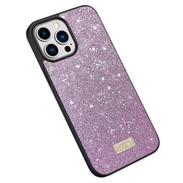 Husă Acoperită iPhone 14 Pro Max - Sulada Glitter - Violet