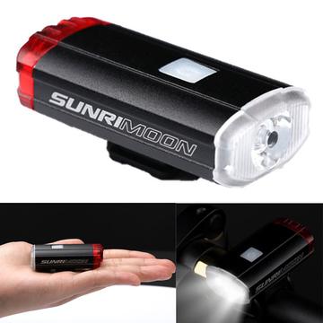 SUNRIMOON Waterproof LED LED Bike Light Lampă reîncărcabilă USB 100 Lumeni Lampă de față / spate Lampă de bicicletă cu cască de bicicletă