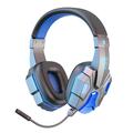 SY-T830 Wired / Wireless Over-ear Headset LED Light Bluetooth Dual Mode Low Latency E-sports Gaming Headphone - Albastru