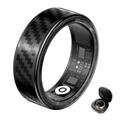 SY02 Inel inteligent cu model din fibră de carbon - Dimensiune: 19mm - Negru