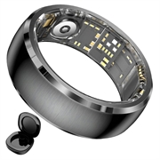 Monitor de sănătate SY15 Smart Ring cu alerte prin vibrații - Mărimea 13 - Negru