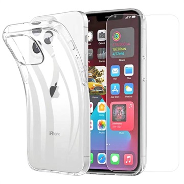 Husă TPU și Geamuri Protecție Ecran - 9H - iPhone 13 - Saii 2-în-1