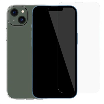 Husă TPU și Geamuri Protecție Ecran - 9H - iPhone 14 Plus - Saii 2-în-1