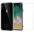 Husă TPU și Geamuri Protecție Ecran - 9H - iPhone X/XS - Saii 2-în-1