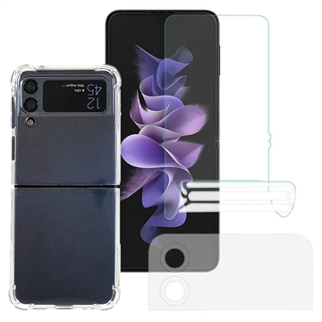 Set Protecție Samsung Galaxy Z Flip4 - Saii 3-În-1 - Clar