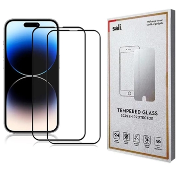 Geam Protecție Ecran - 9H - iPhone 15 Pro Max - Saii 3D Premium - 2 Buc.